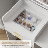 Modern Dressing Vanity Table Set with LED Mirror Stool Side Panel 2 Drawers