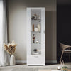 White High Gloss all Display Cabinet Cupboard Storage Sideboard with LED Lights
