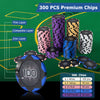 300-Piece Poker Chip Set 14 Gram Claytec Chips w/ Carrying Case 2 Decks of Card