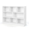 Wood Storage Cube Bookcase 3 Tier 8 Cube Open Shelf Storage Cabinet Organizer