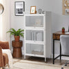 Metal Storage Cabinet Bookcase Book Shelf 3-Door File Cabinet Organizer Cupboard