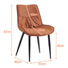 Set of 2 Faux Leather/Suede Dining Chairs Metal Legs Reception Restaurant Chair