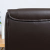 Executive Computer Office Desk Chair High Back Faux Leather Swivel Chair Brown