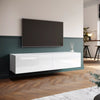 High Gloss Floating 140cm TV Stand Unit Cabinet Wall Mounted White Entertainment