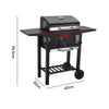 Outdoor Charcoal Smoker Garden BBQ Grill Side Shelf Barbecue Utensil With Wheels
