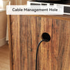 Record Player Stand, Large Wooden Vinyl Album Turntable Cabinet for Living Room