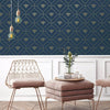 Metallic Honeycomb Bumblebee Navy & Gold 50401 Geometric World of Wallpaper