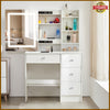 Dressing Table With 4 Drawers Lighted Mirror Makeup Desk Vanity Table Bedroom