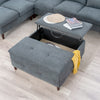 Extra Lift Up Square Storage Ottoman,Upholstered Coffee Table Storage Ottoman