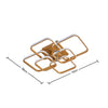 Square/Ring LED Ceiling Lamp Cool White Light Chandelier Fixture Bedroom Living