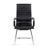 High Back PU Leather Reception Seat Home Office Chair Sled Base Conference Chair