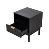 1 Drawer Wooden Bedroom Bedside Cabinet Open Storage Shelf Nightstand Side Table