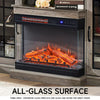 Electric Fireplace Set w/ TV Stand Fire Log Stove Unit Cabinet 3 Color LED Flame
