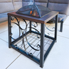 Outdoor Fire Pit Garden BBQ Patio Heater Storage Large Metal Table Log Burner