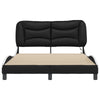 Bulliing Bed Frame with Black and White 120x200 Faux Leather,Double Bed M4U2