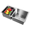 Double Bowl Stainless Steel Drop-in Kitchen Sink Dishwasher Vegetable Sink Home