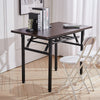 Folding Computer Desk with Storage Shelf Foldable Study Table Laptop Home Office