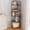 3/5Tier Corner Rack Shelf Unit Free Standing Organizer Storage Shelves Bookcases