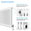 2 3 Column Horizontal Radiator Traditional Central Heating Cast Iron Style Rads