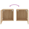 TV Wall Cabinets 2 pcs Sonoma Oak 40.5x30x40 cm Engineered Wood