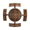 8 Seater Wooden Round Picnic Table and Bench Set Garden Furniture Set Outdoor