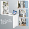 Foldable Floating Desk w/ 3-tier Tilt Storage Partition Wall Mounted Desk