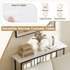 Long Sofa Side Table Narrow Accent Table w/Adjustable Foot Pads-Black
