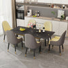 Adjustable Dining Table Extendable Marble Stone Kitchen Table For Small Spaces