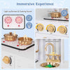 Children Pretend Toy Kitchen Playset Wooden Kids Play Kitchen Toy Set