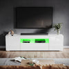 Modern White 180cm High Gloss TV Stand Cabinet Cupboard Unit with RGB LED Lights