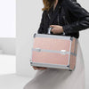Makeup Trolley Case 4 in 1 Vanity Cosmetology Case Cosmetic Train Case on Wheels