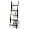 5 Tier Wooden Wall Rack Leaning Ladder Shelf Unit Bookcase Display MDF Storage