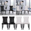 Set of 2/4 Dining Chairs Home Kitchen Chair High Back PU Leather with Wood Legs