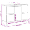 Brokky Sink Cabinet Sonoma Oak 80x33x60 Engineered Wood,Vanity Unit with R3T6