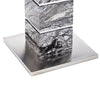 Parini High Gloss Lamp Table In Melange Marble Effect
