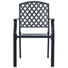 Brokky Stackable Garden Chair Set 5 pcs Anthracite -coated Steel,Garden Y3M2