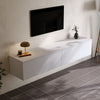 Floating TV Cabinet 160cm Long Slim TV Stand Wall Mounted Media Storage Cupboard