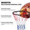 Wall Mounted Basketball Hoop & Backboard Set Indoor Outdoor Basketball Backboard