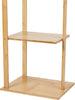 Sturdy Clothes Rail SeparateHanging Garment Coat Stand Shoe Rack w/2 Shelf Hooks