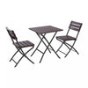 Folding Rattan Garden Table & 2 Chairs Outdoor Furniture Patio Dining Bistro Set