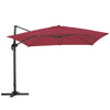 3*3m Large Roma Parasol Banana Cantilever Hanging Umbrella Outdoor Garden Patio
