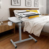 Mobile Over Bed Chair Table Overbed Height Adjustable Laptop Tray Stand PC Desk