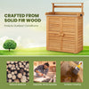 Outdoor Potting Bench Wooden Garden Storage Cabinet Workstation Table Natural