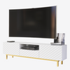 180cm TV Unit I Sideboard Cabinet I Cupboard TV Stand I White Gold Carved Doors