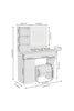 Makeup Dressing Table Set Vanity Table Desk W/ LED Mirror Drawers Dressing Stool