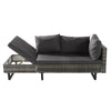 Rattan Garden Furniture 6-seater Lounge Set Patio Outdoor L-shape Corner Sofa