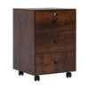 Mobile 3 Drawers Filing Cabinets Printer Stand Pedestal Lockable Bedside Table
