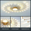 LED Ceiling Light Modern Dimmable Ceiling Lamp Flush Mount Gold/Black Design wit
