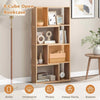 Floor Standing Open Display Shelving Wooden Storage Cabinet Natural