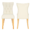 Dining Chairs Set of 2/4 Faux Leather Accent Side Chair with Soild Wood Legs